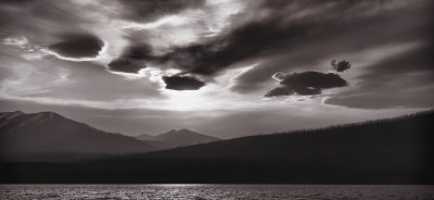 Sunset at MacDonald Lake,  Glacier N. P.