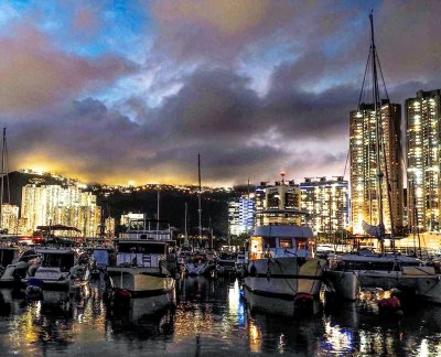 Lights of the Typhoon Shelter, Hong Kong Island