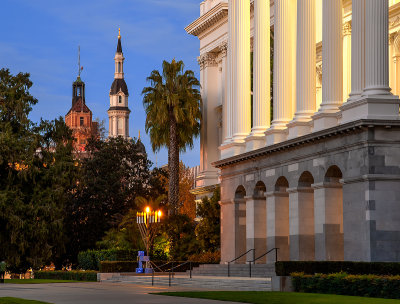 Cathedral of the Blessed Sacrament and California State Capitol