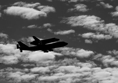 Shuttle Endeavour final flight over Sacramento