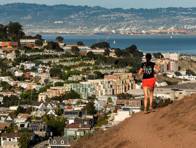 Jogging at Bernal Heights