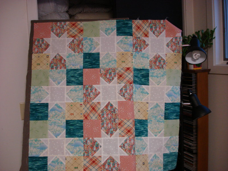 Birdhouse Star Crib Quilt, Linus Project - 2008