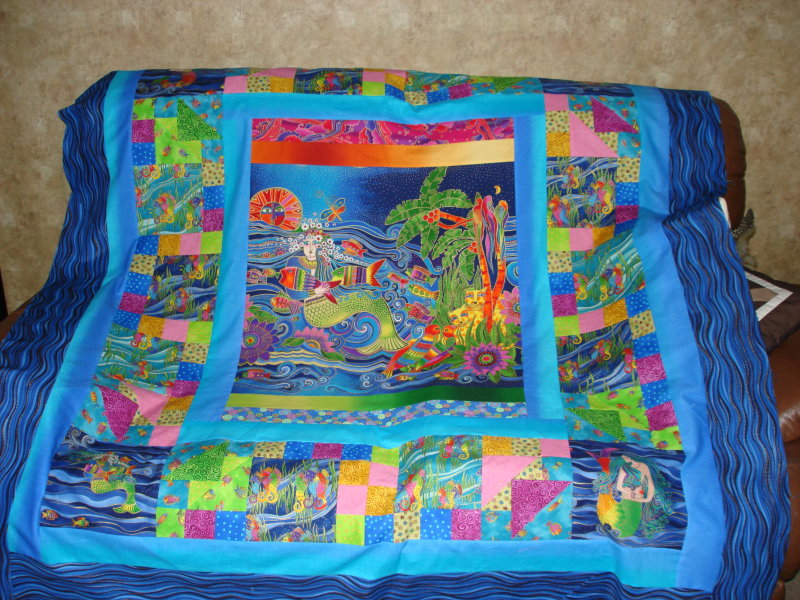 Emily's Laurel Burch Underwater Quilt - 2007