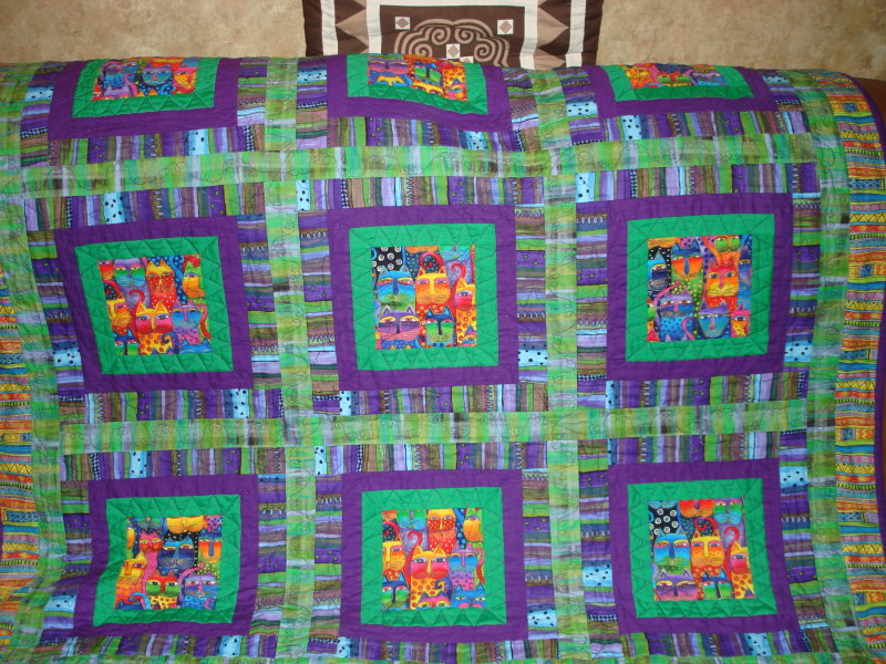 Laurel Burch Cat Squares, Lutheran Church Auction - 2009