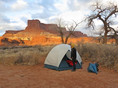 Phyllis by tent IMG_7621.JPG