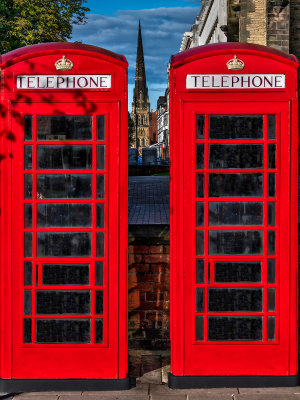 Southport telephone boxes.
