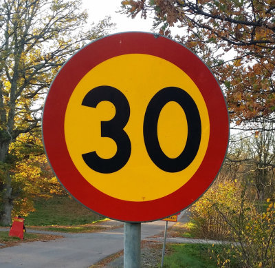Speed limit in Sweden.