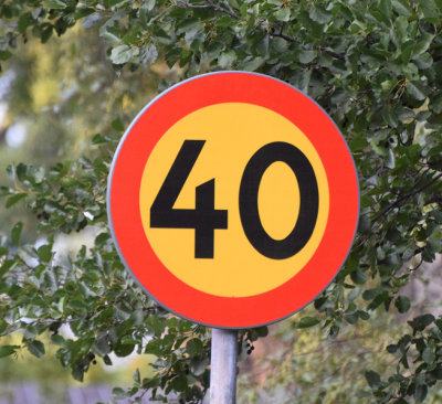 Speed limit in Sweden.