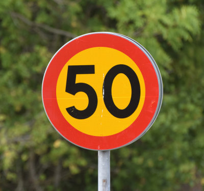 Speed limit in Sweden.