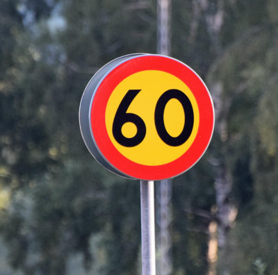 Speed limit in Sweden.