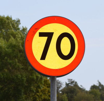 Speed limit in Sweden.