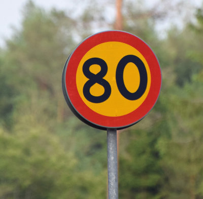 Speed limit in Sweden.
