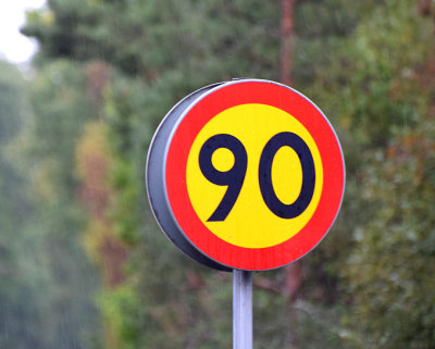 Speed limit in Sweden.