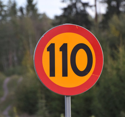 Speed limit in Sweden.