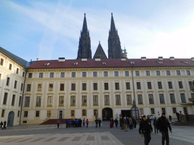 Prague Castle's First Courtyard ...