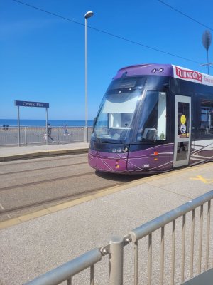 Bombardier Flexity2 006 @ Central Pier Heading to Star Gate