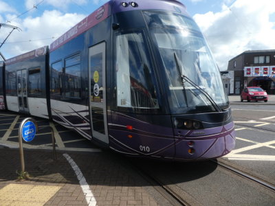 Bombardier Flexity2 010 @ Fleetwood Ferry Heading to Star Gate