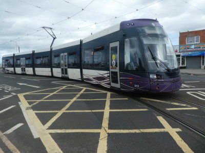Bombardier Flexity2 012 @ Fleetwood Ferry Heading to Star Gate
