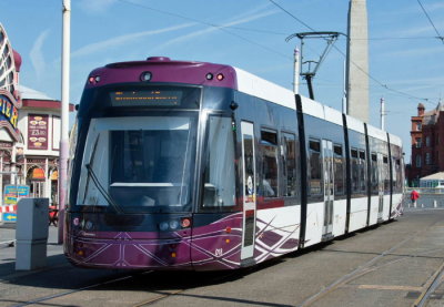 Bombardier Flexity2 018 @ North Pier heading to Fleetwood Ferry