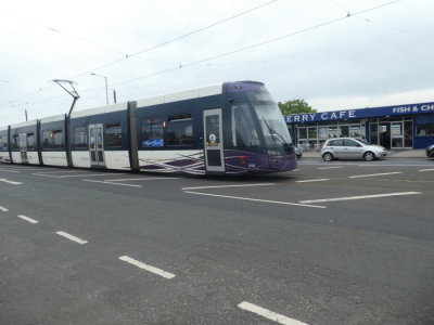 Bombardier Flexity2 012 Leaving Fleetwood Ferry Terminus