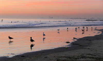 Newport Beach Sunset on a Hazy Day