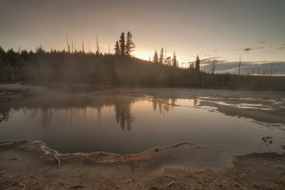 Sunset hot spring