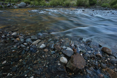 By the river