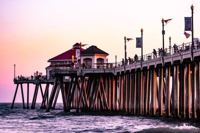 the pier at sunset