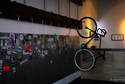 bike in the wall