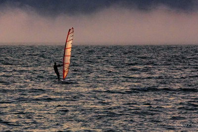 a wind surfer