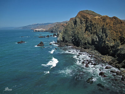 Vue de Point Bonita Lighthouse