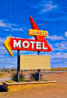 La Mesa Motel Sign, circa 1940
