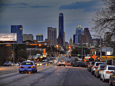 South Congress Avenue, Austin, TX. (Looking north toward the State House)