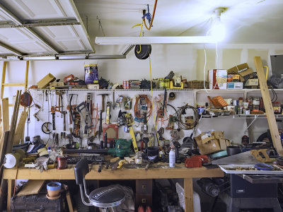 A clean work bench is a sign of an empty mind