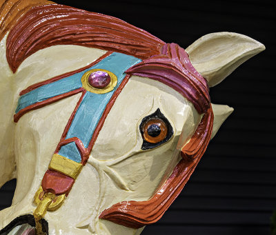 Painted horse closeup