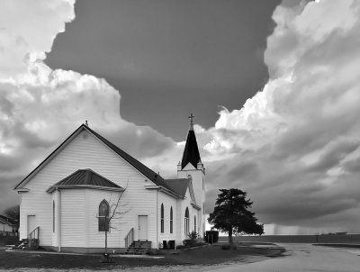 Storm threatens church