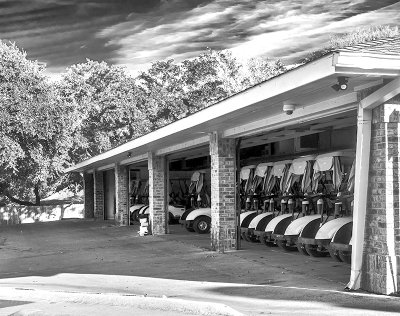 Golf cart shed