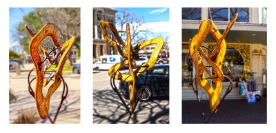 Three different views of this beautiful sculpture. Georgetown, TX town square.