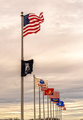 Flags display, VA Clinic, Austin TX. (3/!)