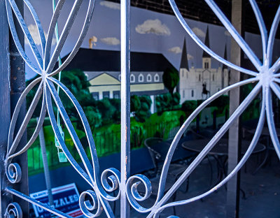 Church scene through the grill work door (3/2)