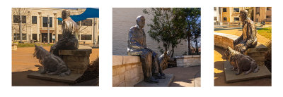 Three different views of this sculpture with different lighting. (3/23)