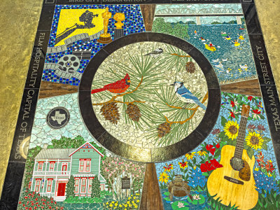 Mosaic in the lobby of the Art Institute facility. 