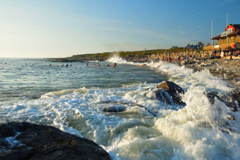 Enjoying a beautiful September evening. Rest Bay, Porthcawl.