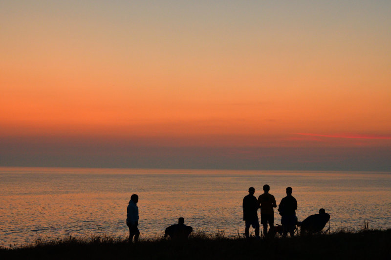 Twilight spectators. The end of a stunning September day.