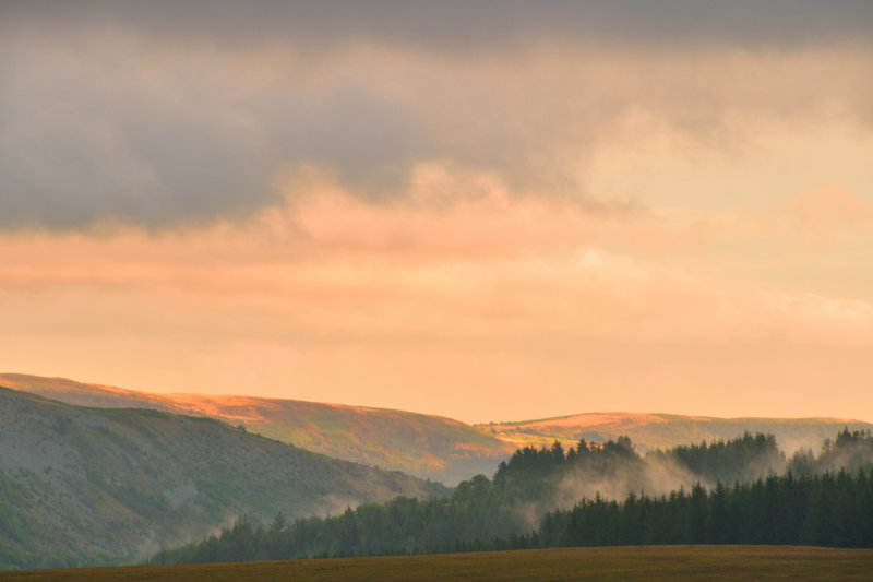 A day of heavy showers. Looking towards the Taff Valley.