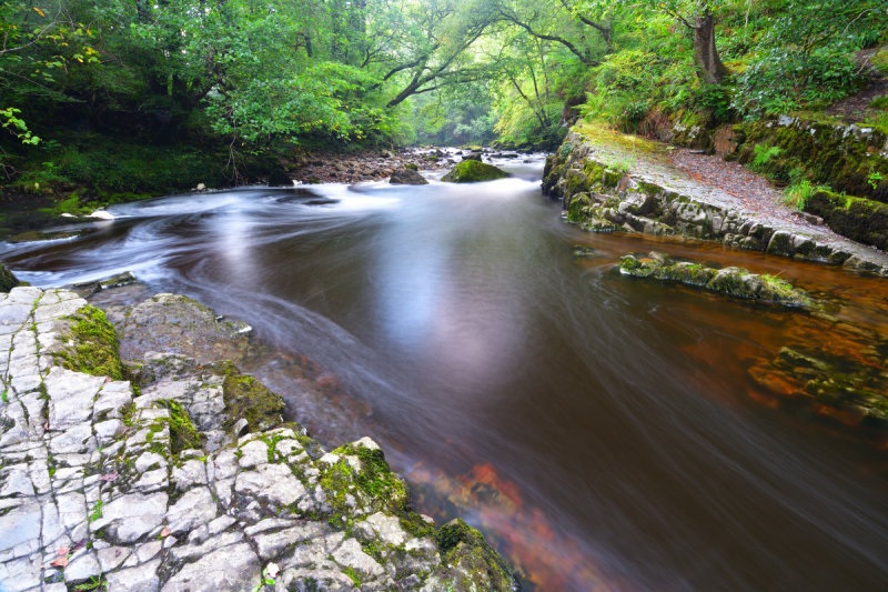 Afon Nedd Fechan near the old watermill.