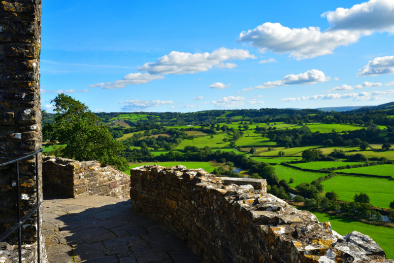 Commanding view over the River Twyi.