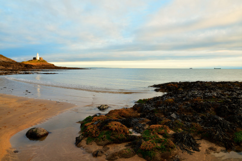 Low tide, flat calm at Mumbles Head.