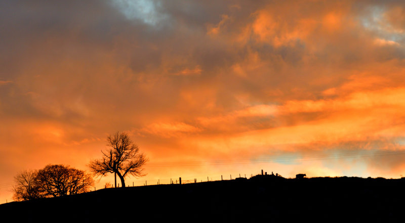 Sunset above Darren-las, Mountain Ash.