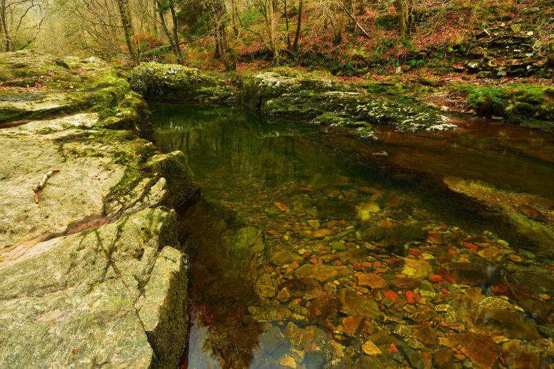 Crystal clear winter water.